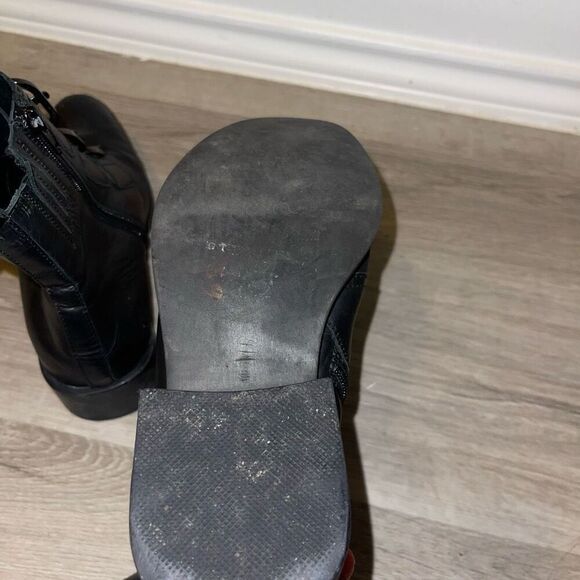 Jeffrey Campbell studded black leather buckle boots. - Picture 10 of 11